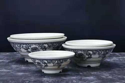 a5 blue and white soup bowl ramen bowl rib bowl 100% melamine tableware material