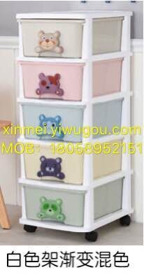 Plastic storage cabinets, drawer cabinets, packing boxes, cartoon children's toy shelves