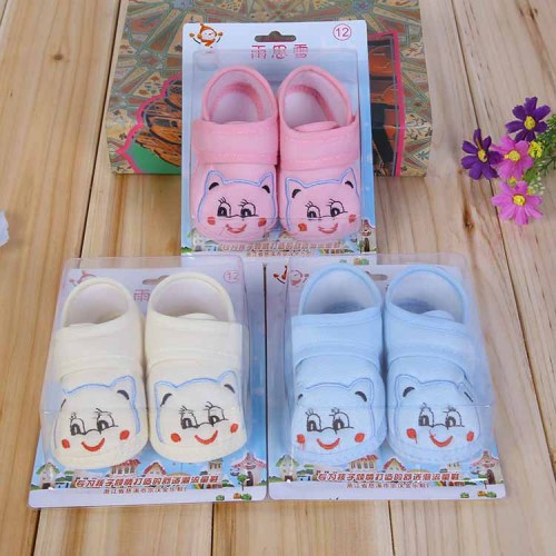 Baby Shoes Cartoon Cotton Toddler Shoes Kitten Velcro Children‘s Shoes Breathable Comfortable Soft Sole Shoes
