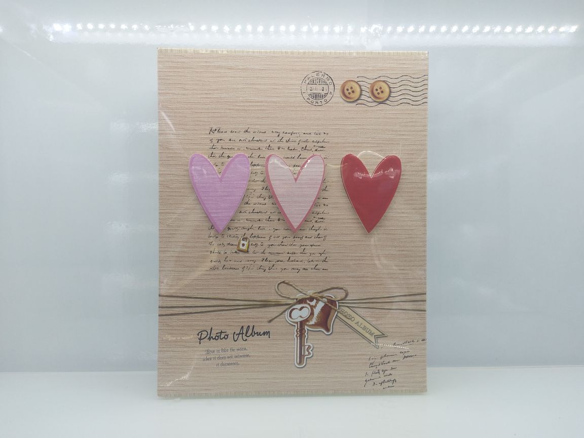 7寸立体贴情侣爱心相册影集