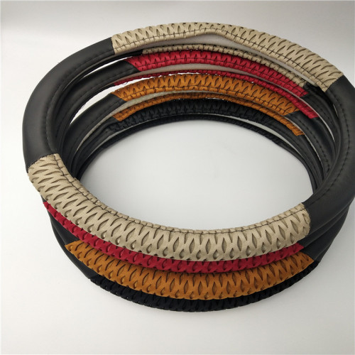 Hot Selling Foreign Trade Export Car Universal Car Steering Wheel Cover Universal Pu + Mesh Handle Cover Wholesale M