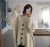 Languid pure color loose large size temperament cardigan sweater jacket woman V neck long knit sweater