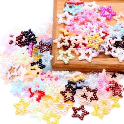Starlet Shape 12mm About 2000pcs 19 Colors Flatback Half Pearls Rhinestone For Nail Art Cellphone DIY Jewelry Crafts