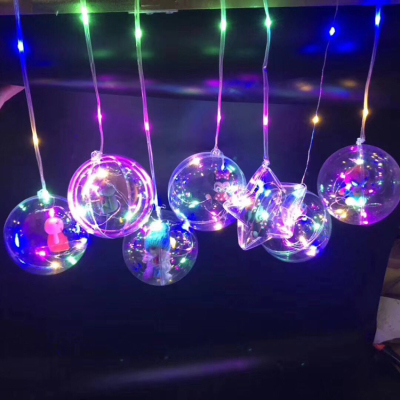 Handle /LED portable / Lantern / transparent ball / toy / copper wire / string / cartoon / luminous wave ball/with line
