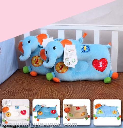 New Multi-Functional Baby Shape Pillow Cute Cartoon Animal Shape Baby Supine Neck Pillow Anti-Rollover