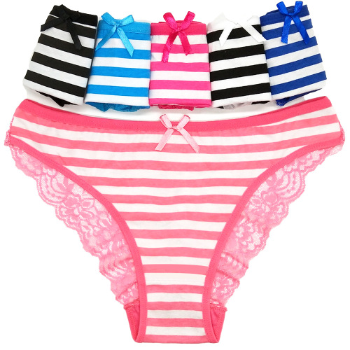 Export Striped Women‘s Briefs Factory Direct Sales Women‘s Underwear Yunmengni Underwear 