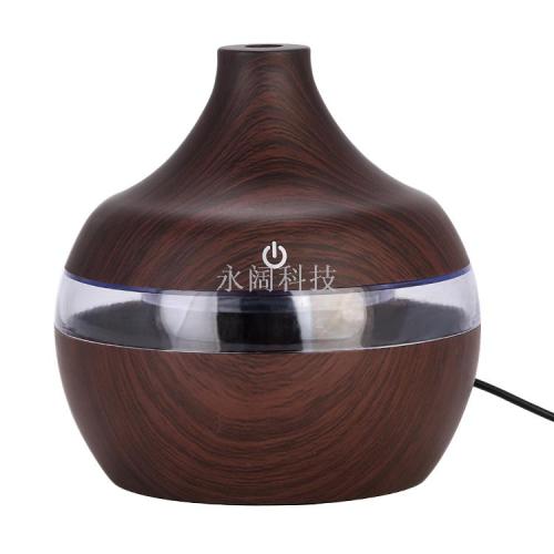 Creative Ultrasonic Water Droplets Humidifier Mini Mute Home Office USB Wood Grain Aromatherapy Humidifier 