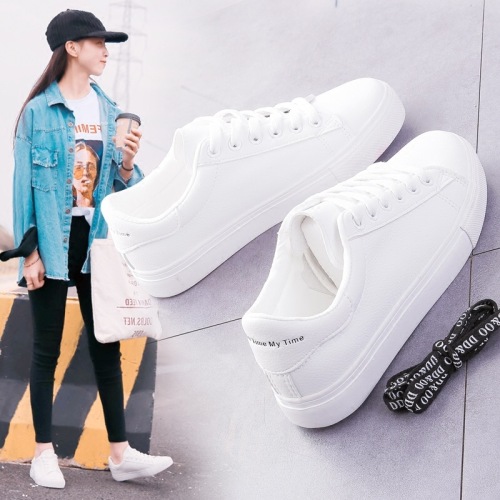 All-Match White Shoes Female Students Flat Sneakers Fashionable Korean Casual Shoes white Shoes 2018 Spring and Autumn New Women‘s Shoes