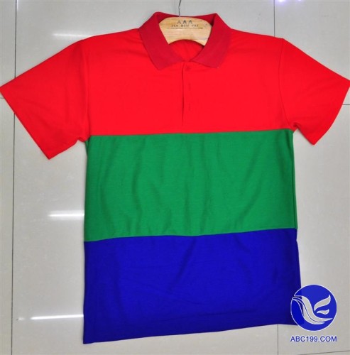 [factory direct sales] 200g splicing craft flag t-shirt advertising shirt cultural shirt polo shirt customized