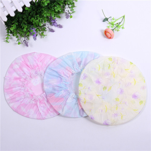 Factory Direct Sale Hot Sale 3pc Waterproof Cloth Shower Cap Home BATH ESSENTIAL Shower Cap Environmental Protection PE Hair Care Cover