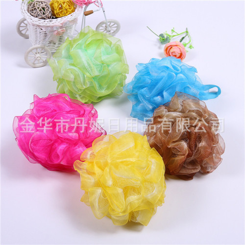 Factory Direct Sales Hot Sale One Color Cut Edge Bath Ball High-Grade Lace Soft and Comfortable Foam Rich