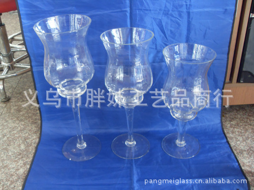 批发玻璃烛台  用营各种规格款式的透明烛台  厂家直销