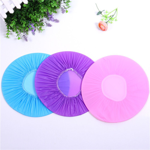 Factory Direct Hot Sale 3pc Thickened PVC Shower Cap Environmental Protection PE Hair Care Cover home BATH ESSENTIAL 