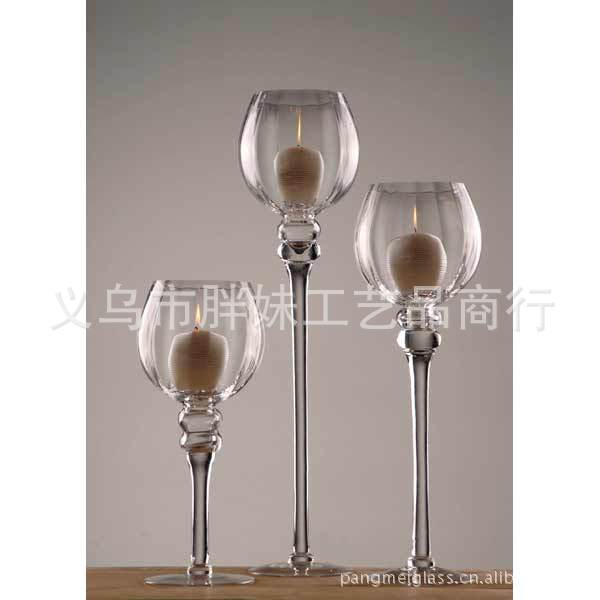 批发玻璃烛台   供应婚庆用品  家庭摆设  KTV用品