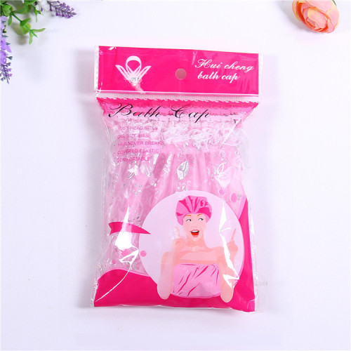 Factory Direct Hot Sale Bronzing Bag Shower Cap High Quality Fabric Affordable Environmental Protection PE Material