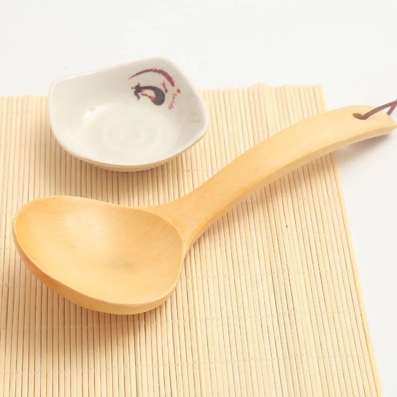 木质汤勺 大弯勺 实木质无漆天然木质汤勺 创意家用长柄汤勺子详情2
