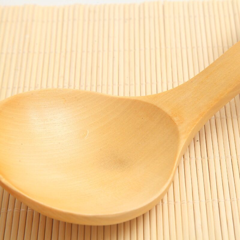 木质汤勺 大弯勺 实木质无漆天然木质汤勺 创意家用长柄汤勺子详情8