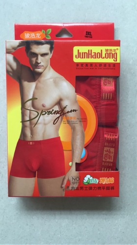 Year of Birth Red Cotton Men‘s Underwear Breathable Festive Comfortable Flat Boxers One Piece Dropshipping