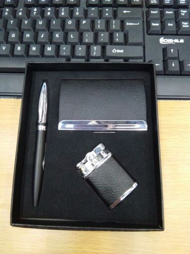 business card case lighter metal pen