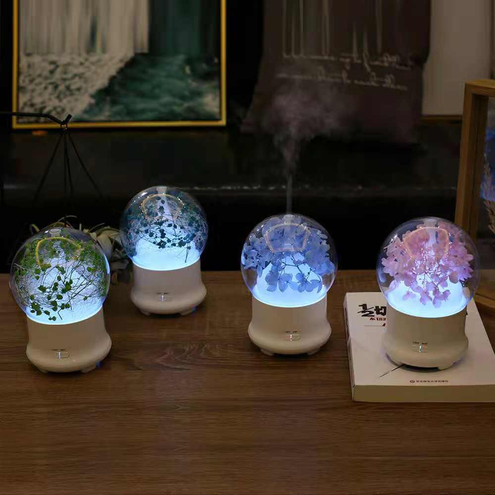 新品七彩永生花香薰机超声波3c认证直充香薰机加湿器详情2