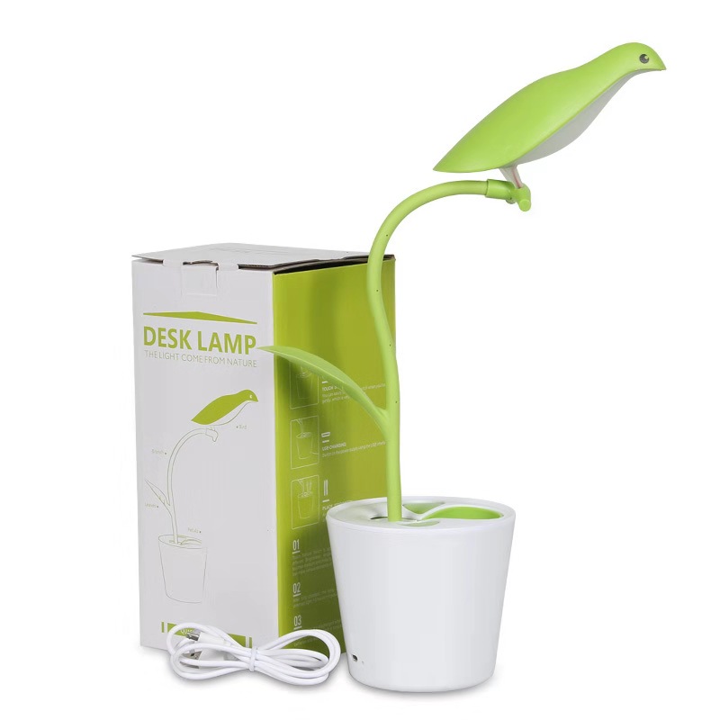 Simple and free bird desk lamp, LED work, study and reading desk lamp, USB charging, dormitory bedroom night light pic 3