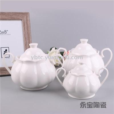 Modern european-style pure white porcelain teapot single pot flower teapot tea tea tea afternoon tea filter western teapot