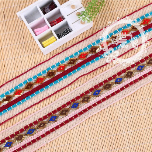 Embroidery Beads Sequin Embroidery Ethnic Style Embroidery Lace Embroidery Sewing Thread Bags Shoes Clothing accessories