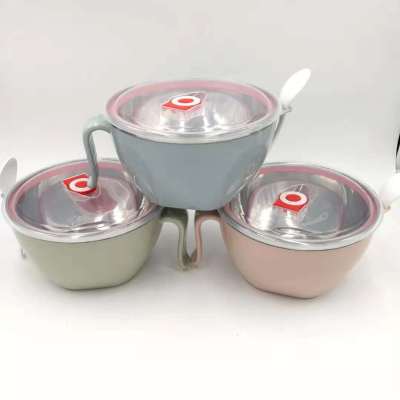 Creative fashion gift 900ML stainless steel single-handle instant noodle cup at the boutique of 10 yuan