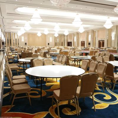 Shanghai resort hotel banquet hall furniture wedding reception aluminum tables and chairs star hotel catering chairs