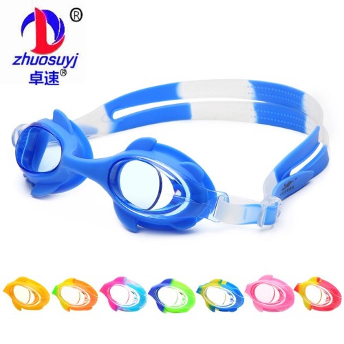 zhuosu children‘s silicone swimming goggles waterproof anti-fog factory direct wholesale
