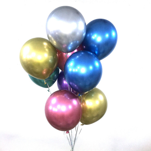 Popular 12-Inch 2.8G Latex Metallic Balloon Thickened Pearlescent Metal Wedding Party Decoration Latex Balloon 