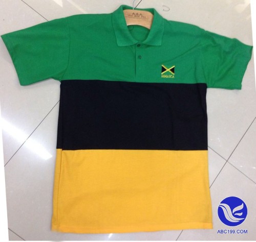 polo golf uniform men‘s short-sleeved t-shirt home flag t-shirt love horizontal stripes customized