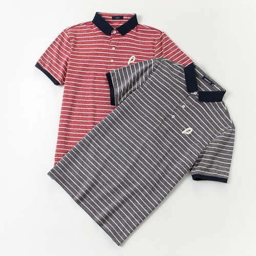 Japanese Men‘s Clothing 2018 Summer New Men‘s Polo Shirt Korean Striped Short-Sleeved T-shirt Men