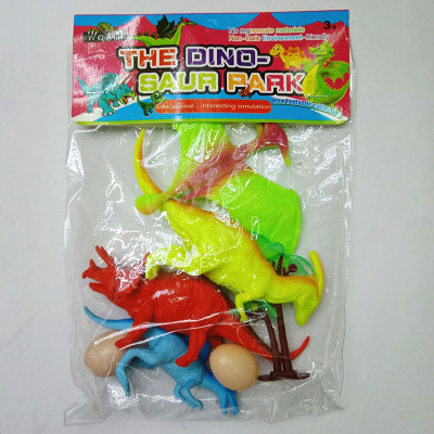 Vinyl dinosaur animals 4 puzzle over house toy head bag 0916-2