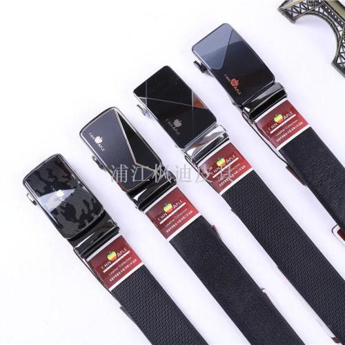 new wear-resistant leather automatic buckle belt universal automatic buckle belt diane lu