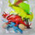 Vinyl dinosaur animals 4 puzzle over house toy head bag 0916-2