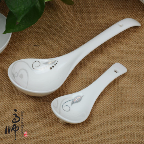 large and small soup spoon spoon spoon spoon spoon glaze new color bone china ceramic tableware factory direct sales for supermarket
