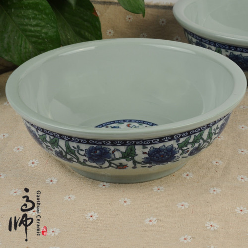 blue and white porcelain no. 2/3 guangkou soup ancient chinese ceramic soup pot kitchen supplies soup bowl