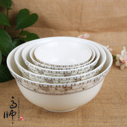4.5/5/6/7/8-Inch Cantonese Ceramic Tableware Set Household Bowls and Dishes Ceramic Bowl Plate Gift Customized Wholesale