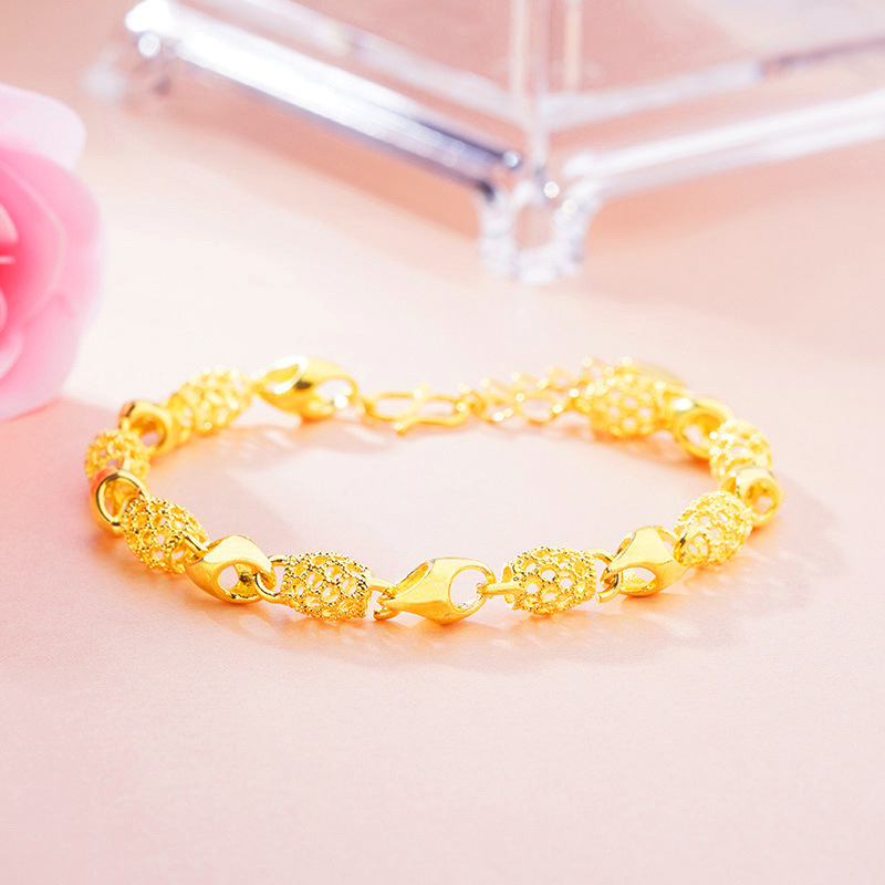 爆款仿黄金镂空灯笼手链保色送女友礼物时尚个性越南沙金女士手链