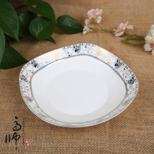 ceramic plate hand-painted rose nest edge plate bone china ceramic plate tableware