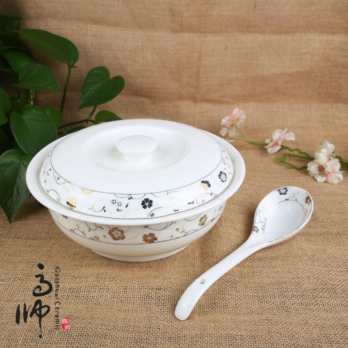jingdezhen ceramic tableware bone china soup spoon glazed color gold small flower ceramic spoon sun island home tableware
