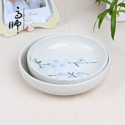 snowflake glaze 6-inch/7-inch pickles plate ceramic tableware gift factory direct sales large quantity congyou