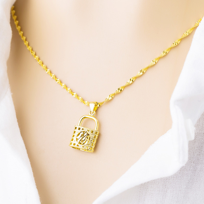 欧币沙金精致珠宝首饰 久不掉色时尚百搭女式项坠 厂家批包包吊坠