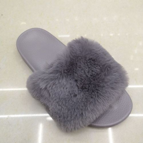 Fox Fur Slippers European and American Popular Women‘s Slippers Cotton Slippers Fashion Women‘s Slippers