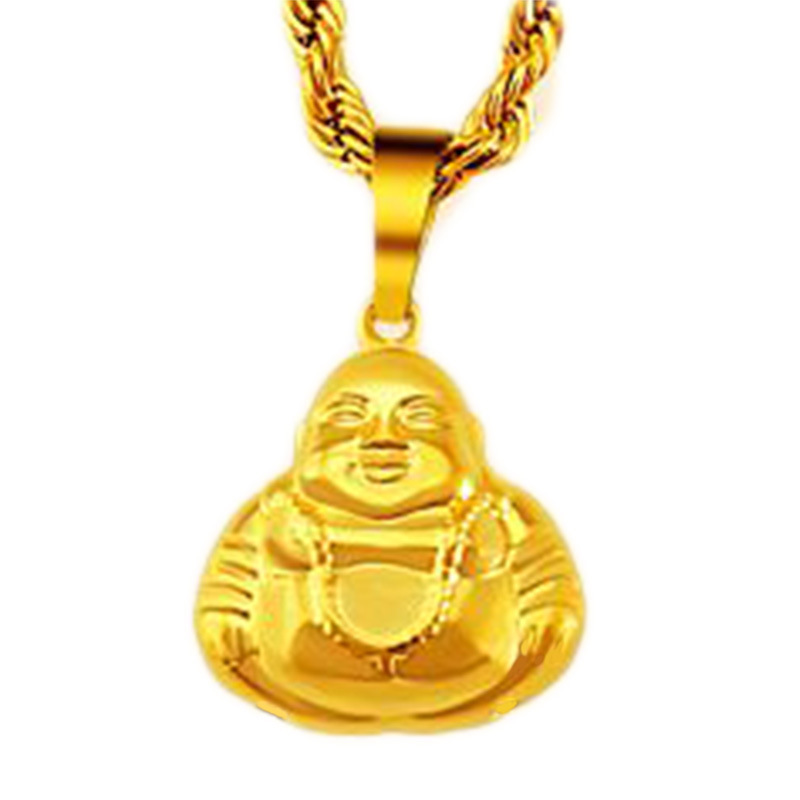 纯黄铜镀24K黄金吊坠 小佛空心项坠 饰品批发 佛吊坠 黄铜坠饰品