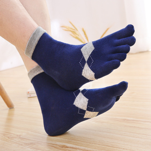 xin patton men‘s cotton five-finger socks cotton toe socks factory direct sales