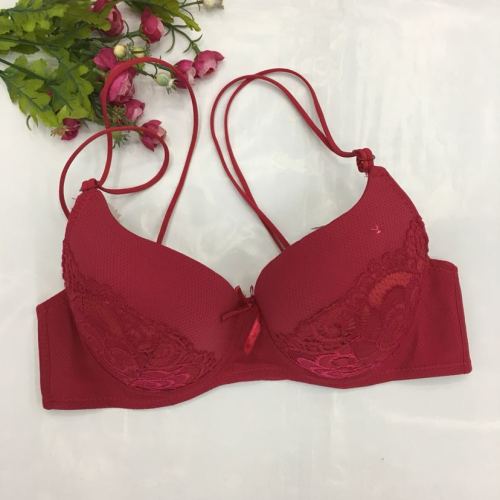 Export Steel Ring Lace Underwear C Cup Ultra-Thin Breathable Hole Cloth Double Shoulder Strap Bra