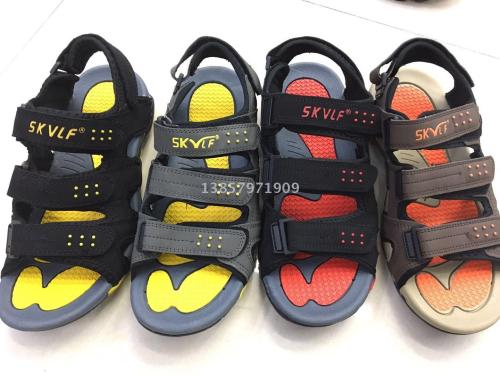 Men‘s Beach Sandals TPR Outsole MD Two-Tone Mid-Sole Non-Slip Platform Beach Shoes