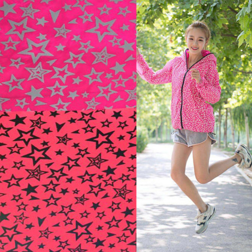 bright colorful reflective printing fabric luminous cloth colorful colorful reflective clothing fabric fashion night running clothes fabric